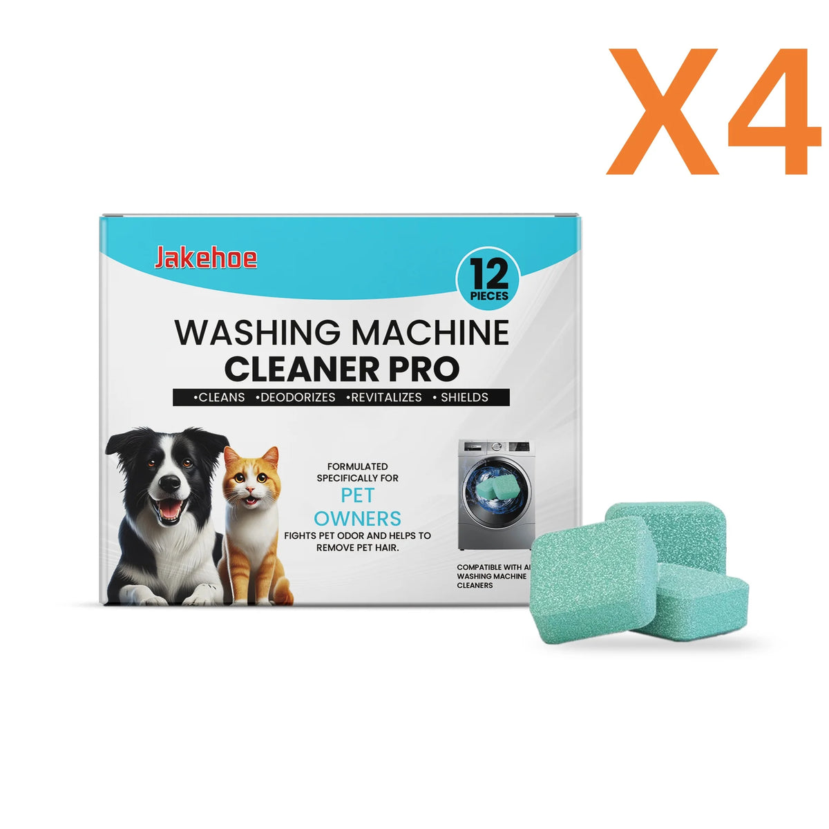 12PCS Washing Machine Cleaning Tablets Remove Pet Hair and Bad Odors Deep Clean Inner  Multipurpose Household Laundry Care Tools